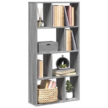 vidaXL Boekenkast 60x20x120,5 cm bewerkt hout grijs sonoma, Verzenden, Nieuw, Overige houtsoorten, 100 tot 150 cm
