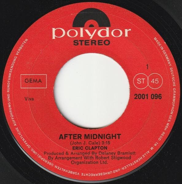 vinyl single 7 inch - Eric Clapton - After Midnight, Cd's en Dvd's, Vinyl Singles, Zo goed als nieuw, Verzenden