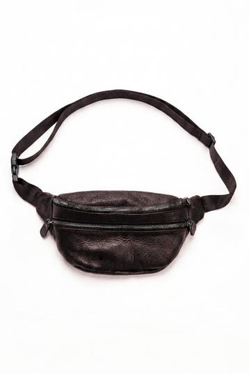KIMU® Heuptas Donkerbruin 2 Ritsen Echt Leer Fanny Pack met, Sieraden, Tassen en Uiterlijk, Tassen | Damestassen, Ophalen of Verzenden