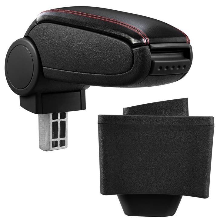 Armsteun AUDI A3 8L 1996-2003 kunstleer zwart rood stiksel, Auto diversen, Auto-accessoires, Verzenden