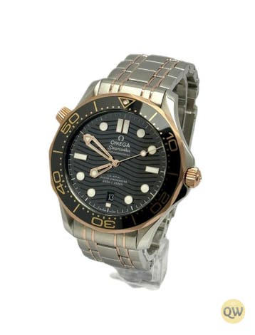 Omega Seamaster Diver 300M Co-Axial Steel & Sedna Gold, Ophalen of Verzenden, Zo goed als nieuw