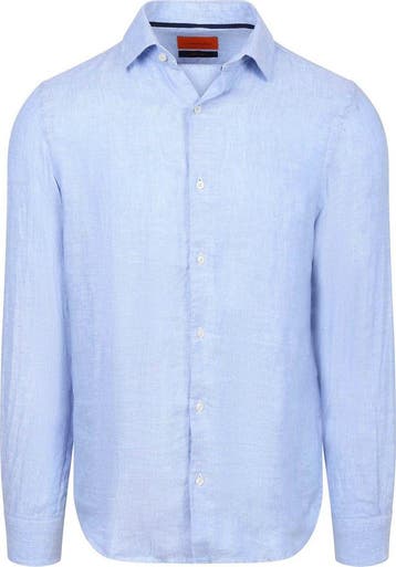 Suitable Overhemd Linnen Mid Blue maat 39 Heren, Verzenden, Nieuw, Suitable