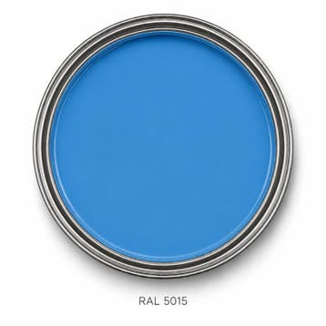 Ral 5015- Zijdeglans 1 liter - Acryl (CARNAVAL - KLEUREN), Ophalen of Verzenden, Nieuw, Overige kleuren, Verf