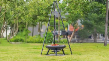 El Paso BBQ Barbecue Driepoot Zwart/Zilver (Tuin en Terras), Verzenden, Nieuw