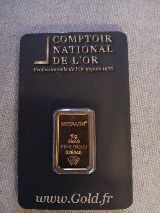 10 gram - Goud .999 - Metalor, Switzerland - Verzegeld, Postzegels en Munten, Edelmetalen en Baren