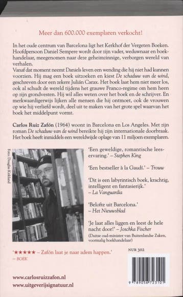 De schaduw van de wind / Het kerkhof der vergeten boeken / 1, Boeken, Verzenden, Gelezen, Carlos Ruiz Zafón