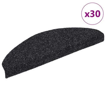 vidaXL Trapmatten Zelfklevend 30 stuks 65x21x4 cm Zwart, Doe-het-zelf en Verbouw, Ladders en Trappen, Verzenden, Nieuw