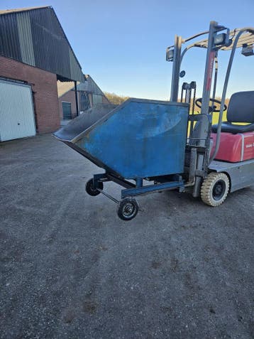 Kiepbak kantelbak spanenbak heftruck 400 liter, Voorzetapparatuur