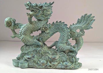 Mooi beeld Chinese Geluksdraak - Brons - China (Zonder, Antiek en Kunst