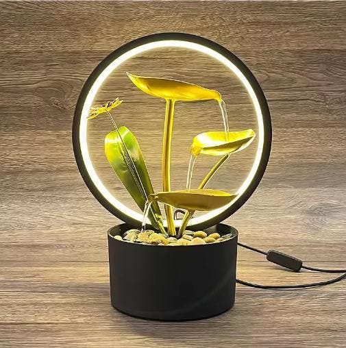 Decoratieve tafelfontein – 3-laags waterval met lotusblad, Zakelijke goederen, Kantoor en Winkelinrichting | Kantoorartikelen