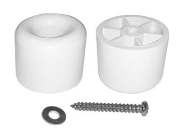 Set van 10 deurstoppers (40 mm, wandmontage, wit), Ophalen of Verzenden, Nieuw