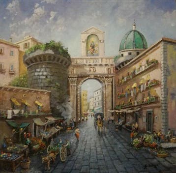 Giuseppe Luongo (1948) - Porta Capuana fine 800