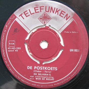 vinyl single 7 inch - De Selveras - De Postkoets / Bloed..., Verzenden, Zo goed als nieuw, 7 inch, Pop