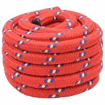 vidaXL Multifunctioneel gebruikstouw 30 mm 10 m Rood PP, Verzenden, Nieuw