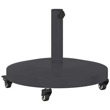 vidaXL Parasolvoet 24.45 kg Donkergrijs Rond Verstelbaar, Verzenden, Nieuw, Minder dan 1 meter, Parasolvoet