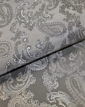Luxe Jacquard Voering Donkergrijs, Hobby en Vrije tijd, Stoffen en Lappen, Nieuw, Grijs