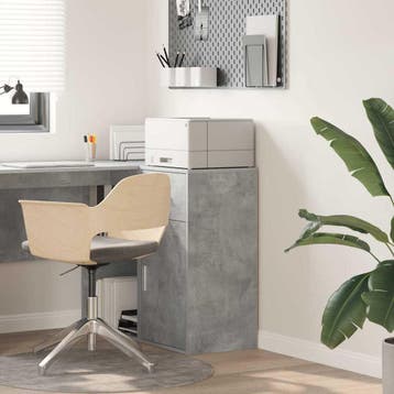 vidaXL Dressoir met lade Beton Grijs 38 x 34 x 75 cm, Verzenden, Nieuw, Overige houtsoorten, Minder dan 50 cm