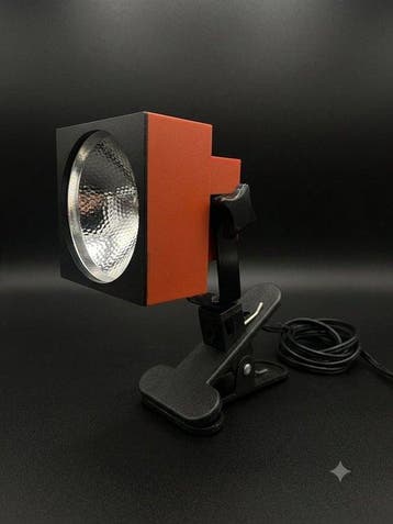 Philips - Lamp - Staal, Plastic - Vintage spot met klem