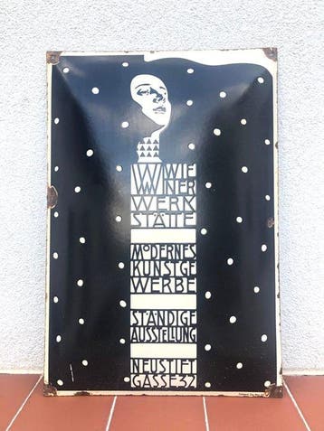 Wiener Werkstätte Art Nouveau - Reclamebord - Zeldzaam oud, Antiek en Kunst