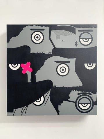 IABO - I want to be an artist - Black, Grey and magenta, Antiek en Kunst