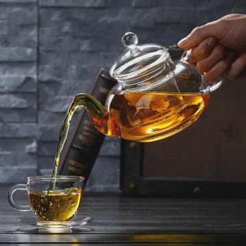 Glazen Theepot met Filter - Hittebestendig Borosilicaatglas, Verzenden, Nieuw