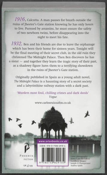 The Midnight Palace 9780753829134 Ruiz Zafón, Verzenden, Gelezen, Ruiz Zafón