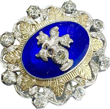 Zilver, Verguld - Broche - Giardinetti 925 sterling zilver