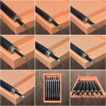 Yoshiharu Japanse Carving Knife, Chisels – 1 set (7 stuks)