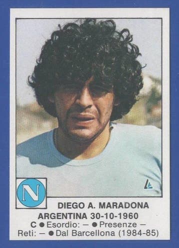 1984/85 Edis Calciatori Diego A. Maradona #166 Sticker -, Nieuw