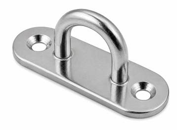 Rvs Oogplaat langwerpig 8x80mm, Verzenden, Nieuw