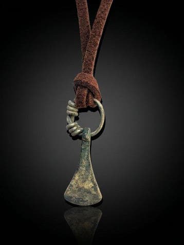Viking periode Zilver Amulet, Pendant, Talisman, Zeldzame
