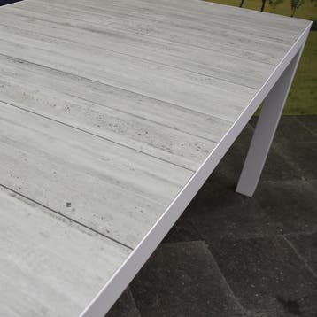 Fresno dining tuintafel 160x90xH74 cm wit, Ophalen of Verzenden, Nieuw