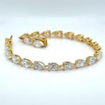 Armband - 14 karaat Geel goud - 11.90ct. tw. Diamant, Sieraden, Tassen en Uiterlijk, Nieuw