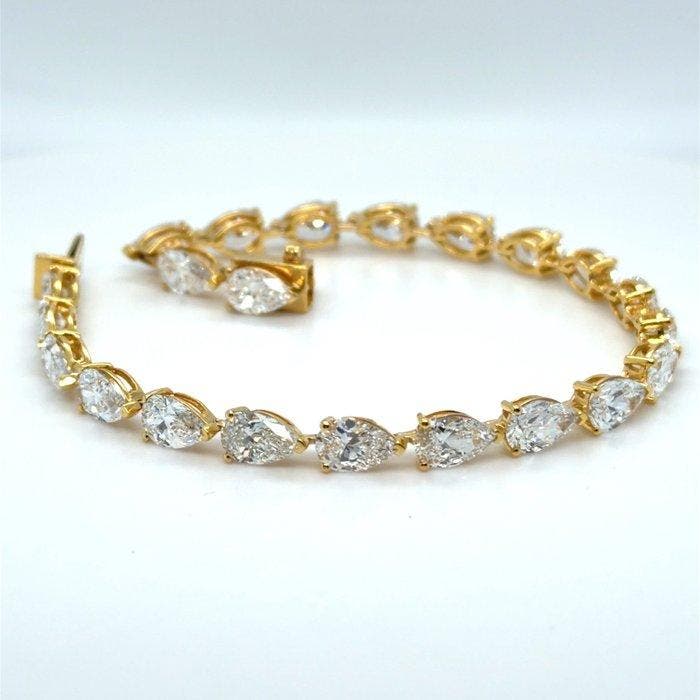 Armband - 14 karaat Geel goud - 11.90ct. tw. Diamant, Sieraden, Tassen en Uiterlijk, Armbanden