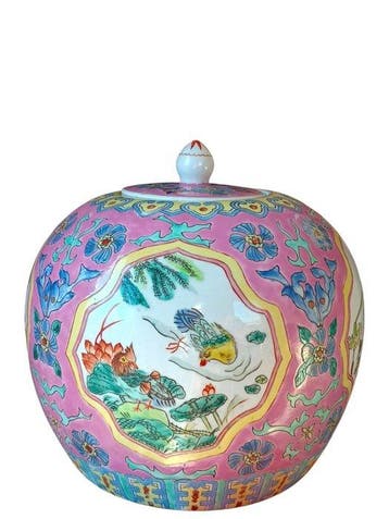 Gemberpot - Porselein - Famille Rose Gemberpot