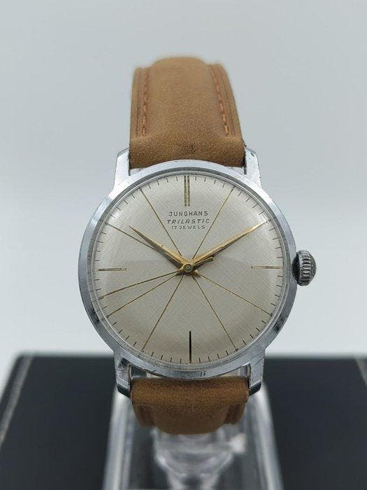 Junghans - Trilastic - Linen Silver Dial - Zonder, Sieraden, Tassen en Uiterlijk, Horloges | Heren