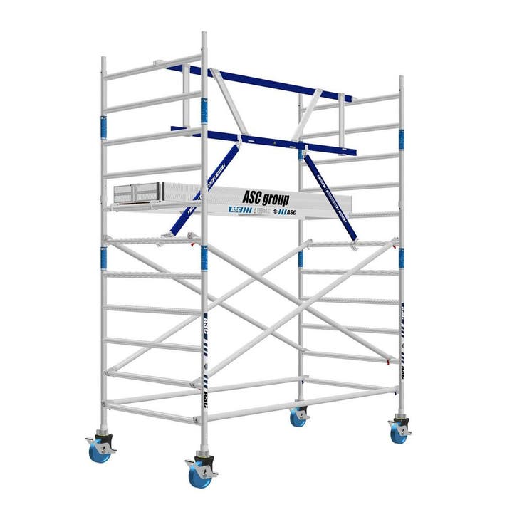 AGS Pro rolsteiger ASC 135 x 250 x 4,2wh enkelzijdig, Doe-het-zelf en Verbouw, Steigers, Rolsteiger of Kamersteiger, Nieuw, 2 tot 5 meter