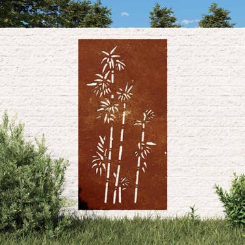 vidaXL Wanddecoratie tuin bamboe-ontwerp 105x55 cm, Verzenden, Nieuw
