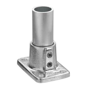Buiskoppeling Voetplaat Rechthoekig Ø 60 mm Aluminium, Doe-het-zelf en Verbouw, IJzerwaren en Bevestigingsmiddelen, Verzenden