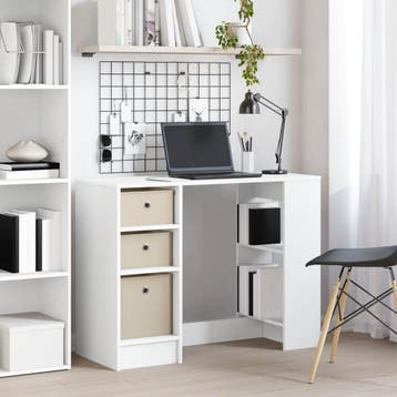 vidaXL Bureau Wit 100 x 40 x 75 cm Bewerkt hout, Verzenden, Nieuw