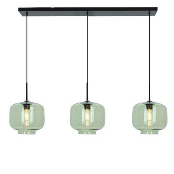 Retro hanglamp groen, Anniek, Ophalen of Verzenden, Nieuw, Glas, Retro