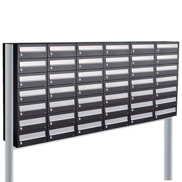 Brievenbusunit Hive set vrijstaand 6-breed, 7-hoog - zwart, Verzenden, Nieuw