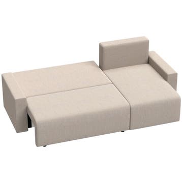 Hoekbank Met Slaapfunctie En Omkeerbare Chaise Longue, L-vor, Verzenden, Nieuw