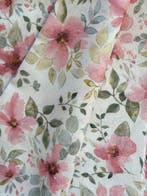 Stof 100% katoen met bloemendesign geïnspireerd op Sanderson, Antiek en Kunst