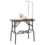 vidaXL Hondentrimtafel verstelbaar met 1 lus en opbergschap, Dieren en Toebehoren, Verzenden, Nieuw