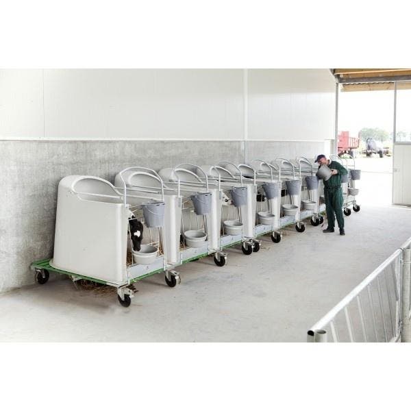 Kalveriglo CalfOTel Open Top verrijdbaar dubbel, Dieren en Toebehoren, Runderen