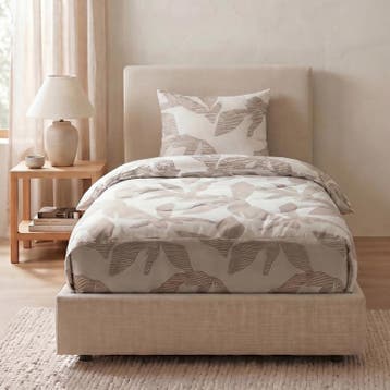 Lazy all-in-one dekbed met instopstrook - taupe - 1-persoons, Huis en Inrichting, Slaapkamer | Beddengoed, Verzenden, Nieuw
