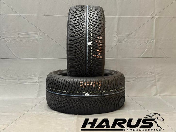 275/35/19 100V (*) Michelin winterbanden 6,8mm profiel 2X, Auto-onderdelen, Banden en Velgen, 19 inch, Erkend duurzaam, Winterbanden