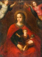 Antwerp School (XVII) - The Coronation of the Virgin