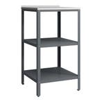 Bijzettafel Bolognano voor buiten 92x50x50 cm donkergrijs en, Huis en Inrichting, Tafels | Bijzettafels, Verzenden, Nieuw